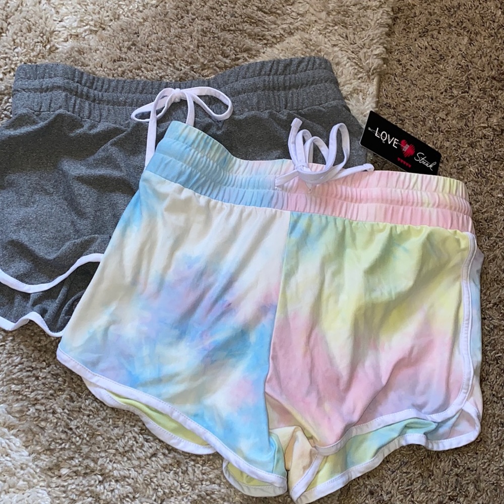 Super cute soft track shorts both never worn